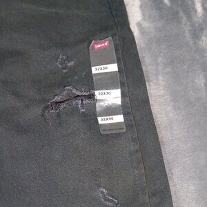 Levi's 510 Skinny Stretch Eco Performance Denim Men's Jeans Black Distressed